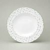 Plate deep 23 cm, Thun 1794, karlovarský porcelán, Natálie green flowers