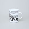 Mug Boby 160 ml, Charles bridge and Prague Castle, Prince porcelain 1925