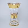 Crystal Vase Romantic "X", h: 305 mm, Gold, Ales Zverina - AZ Design