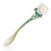 Van Gogh White roses flower design sculptured porcelain spoon 14 cm, Porcelain FRANZ