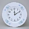 BERNADOTTE Gentiana + platinum: Wall Clock 27 cm, Thun 1794, Carlsbad porcelain