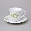 Šálek a podšálek čajový 0,2 l / 14,5 cm, Thun 1794, karlovarský porcelán, CONSTANCE 80262 kopretiny