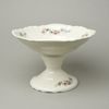 Bowl 25 cm footed, Thun 1794, karlovarský porcelán, BERNADOTTE ivory + flowers
