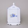 Dose 1 l, Thun 1794 Carlsbad porcelain, BERNADOTTE Forget-me-not-flower