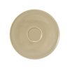 Beat sand-beige color glaze: Saucer 165 mm for both cups, Seltmann porcelain