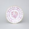 Elegance: Dessert Plate 19 cm, Gold + Pink, Hand-decorated by Vilém Janoušek, Český porcelán a.s