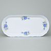 Tray square 37 cm, Thun 1794 Carlsbad porcelain, BERNADOTTE Forget-me-not-flower