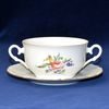 Cup soup 320 ml + saucer 17 cm, Ofelie meissen rose, Stara Role Moritz Zdekauer