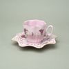 Cup140 ml + saucer 160 mm Klára, decor no 417, Rose China Chodov