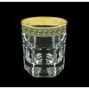 Astra Gold: Whisky and cognac glass 280 ml, Crystal, Antique Golden Black decor