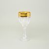 Crystla glass wine Safari 190 ml + matte gold decoration, Crystal Bohemia