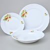Plate set for 4 pers. 26-24-19, Strawberries, Český porcelán a.s.