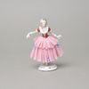 Tanečnice s krajkou 8 x 6 x 12 cm, Kurt Steiner, růžová sukně, Porcelánové figurky Unterweissbacher