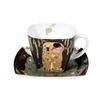 Šálek a podšálek Polibek, 0,25 l / 10 cm, jemný kostní porcelán, G. Klimt, Goebel