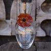 BREEZE Vase – Red Flower, 29 cm, Pačinek GLASS