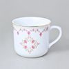 Hrnek vařák 650 ml růžičky + zlatá linka, Český porcelán a.s.