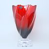 Vase PONTI Red ruby 33 cm on stand, Bohemia Treasury