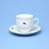 Cup 200 ml tall + saucer 15 cm, Verona blue flowers + green, G. Benedikt 1882
