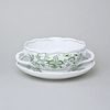 Cup and saucer soup 250 ml / 17,5 cm, Green Onion Pattern, Cesky porcelan a.s.