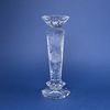 Crystal Hand Cut Candlestick octagonal - Thistle decor, 255 mm, Crystal Bohemia Poděbrady