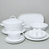 Dining set for 6 persons plus 3 more plates FOR FREE, Thun 1794 Carlsbad porcelain, TOM white