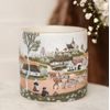Tea light Latern 10 cm with 3D illustration of JOSEF LADA "Spring", Glassor
