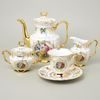 Coffee set for 6 pers., The Three Graces + gold, Carlsbad porcelain