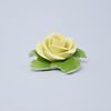 Rose on table - yellow 7 x 7,5 x 3,5 cm, Unterweissbacher porcelain