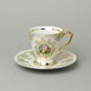 Cup coffee 170 ml + saucer 16 cm, The Three Graces + gold, Royal Czech porcelain