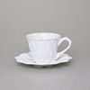 Cup 150 ml and Saucer 14 cm, Diamond White, Porcelain Goldfinger