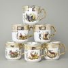 Mug Gustav 0,31 l, Hunting brown plus gold, 6 pcs., Carlsbad porcelain