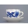 Cup and saucer A/2 plus A/1 0,17 l/13 cm for coffee, Original Blue Onion Pattern