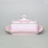 Butter dish for 250 g butter, Leander, decor 158, rose china