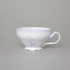 Cup low tea 205 ml, Thun 1794 Carlsbad porcelain, BERNADOTTE blue-pink flowers