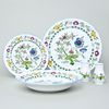 Plate set for 6 persons, COLOURED ONION PATTERN