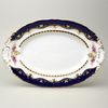 440: Mísa oválná 36 cm, Sonáta, kobalt + růže, Leander Loučky