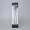 Studio Miracle: Vase White-black, Square, 30 cm, hand decoration Vlasta Voborníková