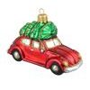 Vánoční ozdoba závěsná "Autíčko brouk" s vánočním stromkem, Glassor