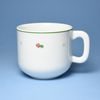 Mug 400 ml, Benedikt red flowers + green, G. Benedikt 1882