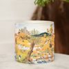 Tea light Latern 10 cm with 3D illustration of JOSEF LADA "Summer", Glassor