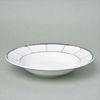 Plate deep 23 cm, Thun 1794 Carlsbad porcelain, Menuet platinum