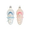 Christmas Glass Baby Ornament, 9 cm, Czech Ornaments MIJA