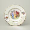 The Three Graces: Plate deep 23 cm, Thun 1794 Carlsbad porcelain, BERNADOTTE