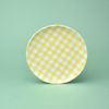 Plate dessert 21 cm, yellow decor, G. Benedikt 1882