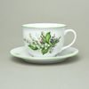 Cup Olga breakfast 400 ml + saucer 19 cm, Lily of the valley, Český porcelán a.s.