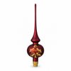 Christmas Glass Tree Topper, 27 cm, Burgundy, Czech Glass christmas decorations