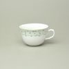 Cup low 210 ml tea, Thun 1794, karlovarský porcelán, Natálie green flowers