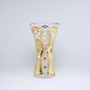 Crystal Cut Vase, hand-decorated, 205 mm, Gold + Enamel, Jahami Bohemia