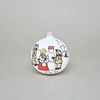 Christmas Tree Decoration Ball "Czech Winter 1918", 7,5 cm, Decor n. 3, Hand-decorated