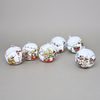 Set of 6 Christmas Tree Decoration Balls "Czech Winter 1918", 7,5 cm, Hand-decorated